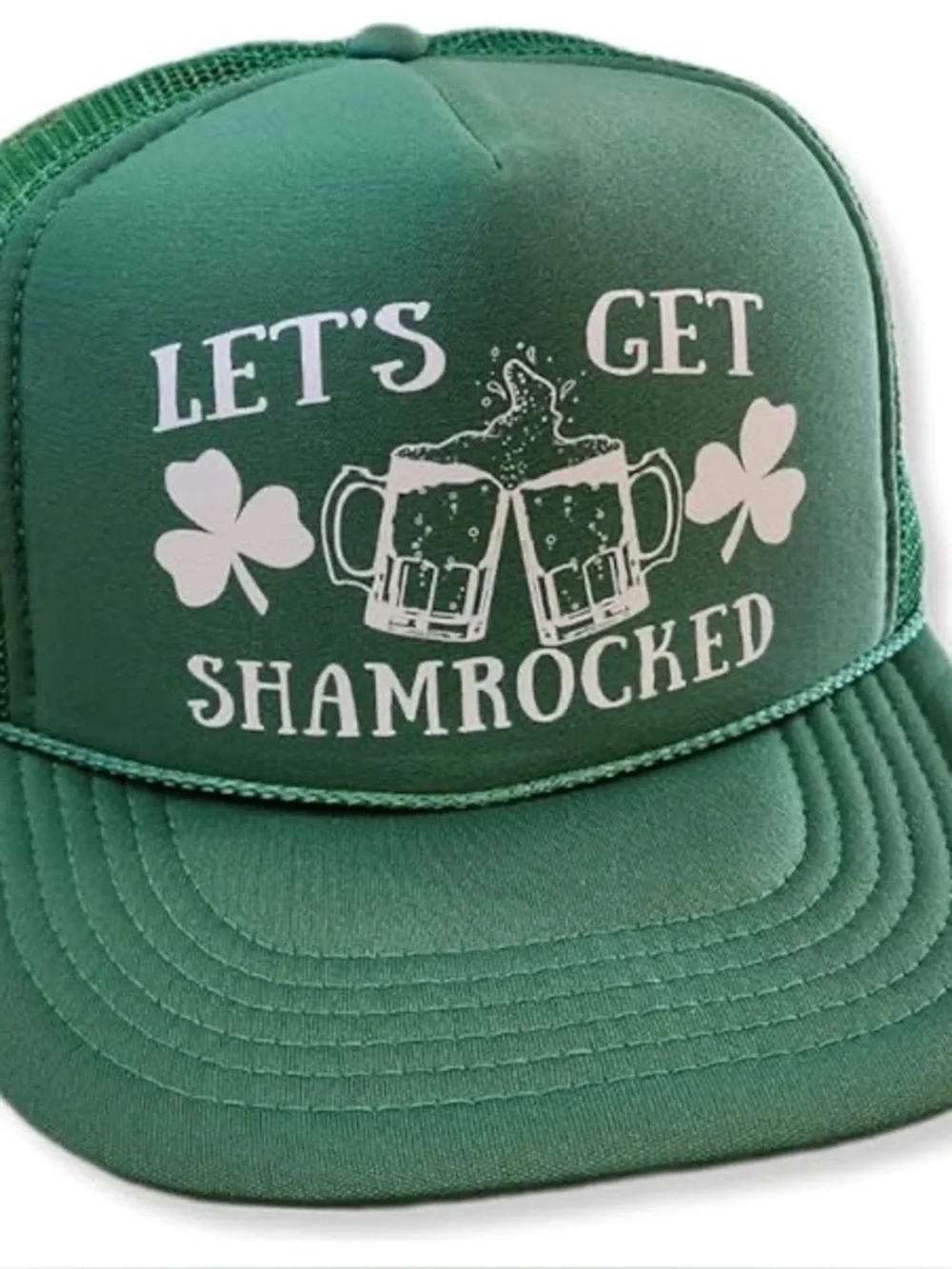Lets Get Shamrocked Green St. Patrick's Trucker Hat